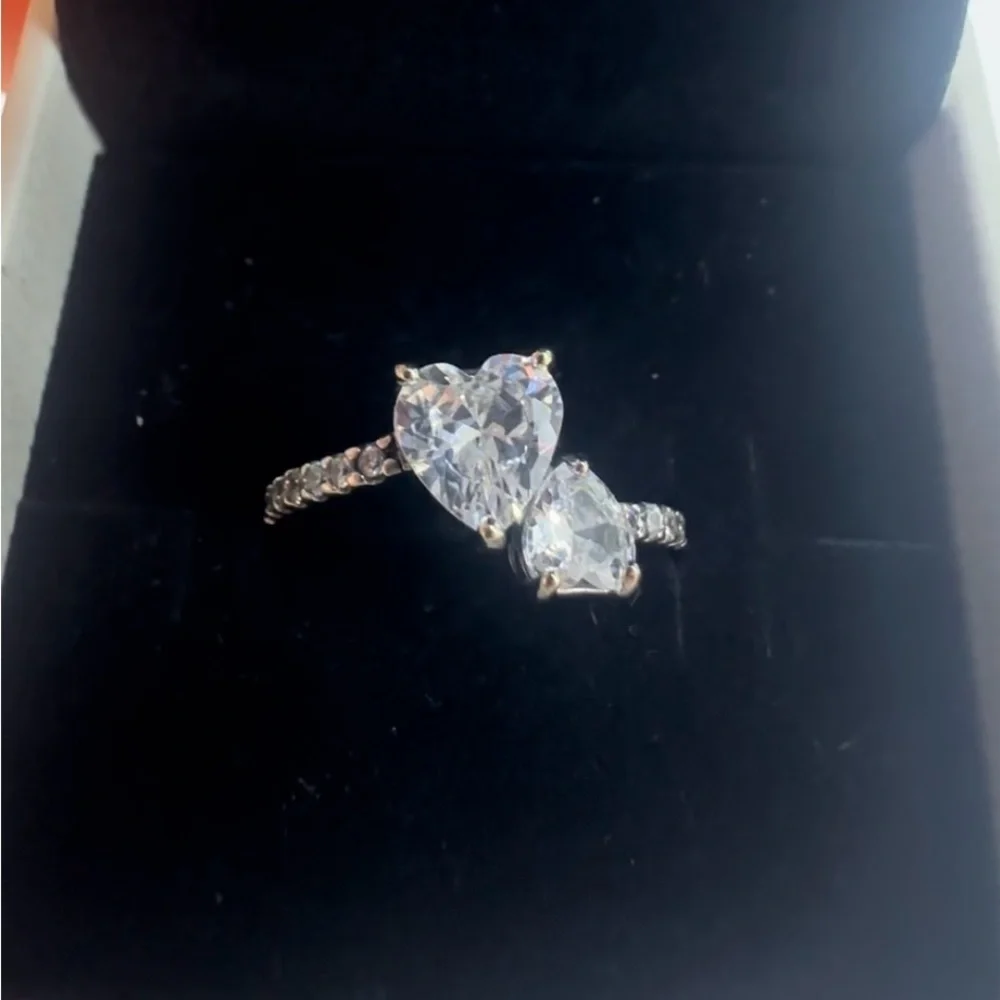 Pandora Silver Heart Duo Ring